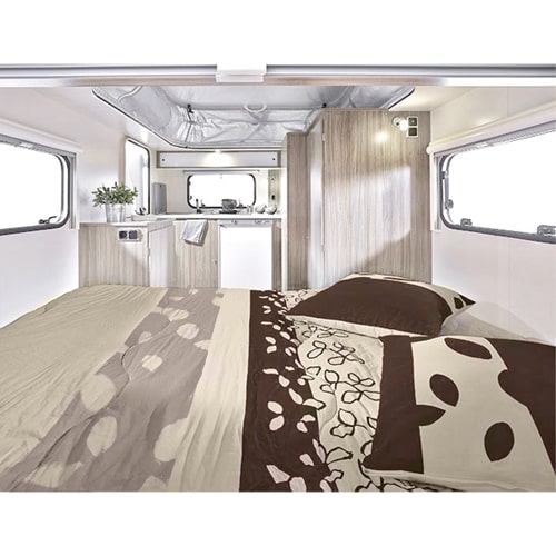 Lit tout fait 140x190 POLYDON Savane 2 personnes Campingcar Caravane