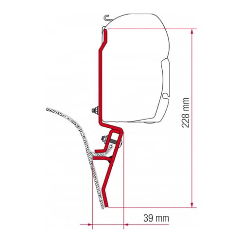 Adaptateur store Fiamma F45 F70 VW T3