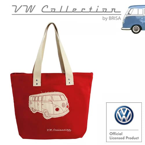 Sac Cabas en toile doubl rouge Combi VW