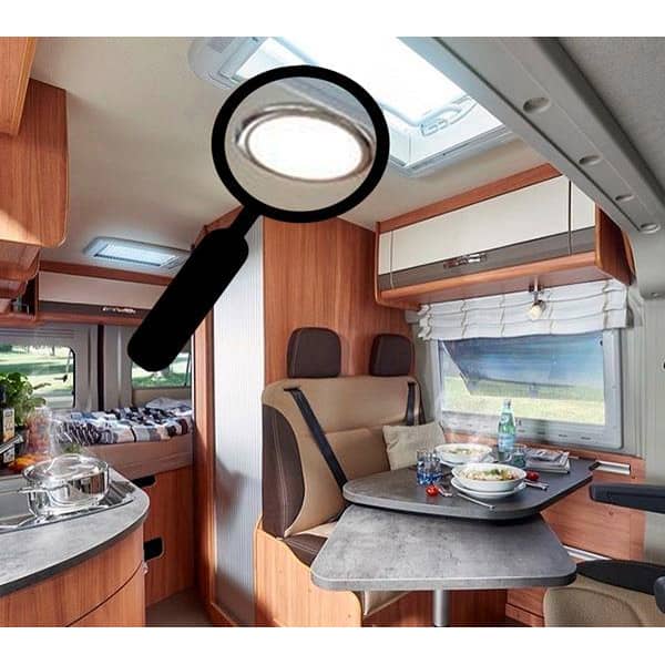 Plafonnier LED 12v Camping Car Interrupteur Vaiture Caravane Éclairage  Intérieur