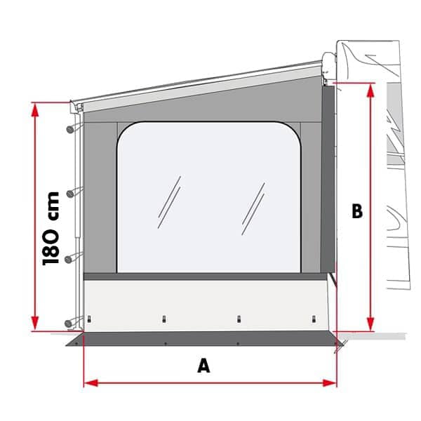 Paroi latrale Fiamma SIDE W PRO pour store F35 PRO