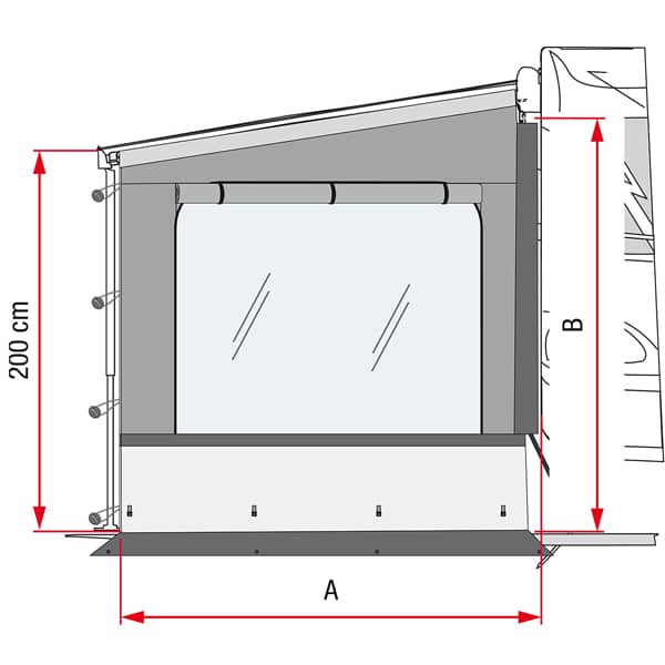 Paroi latrale DROIT Fiamma SIDE W PRO SHADE pour store F45 F65 et F80