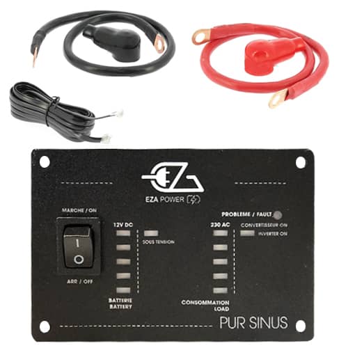 Combiné Convertisseur/Chargeur Pur Sinus de 12v en 220v