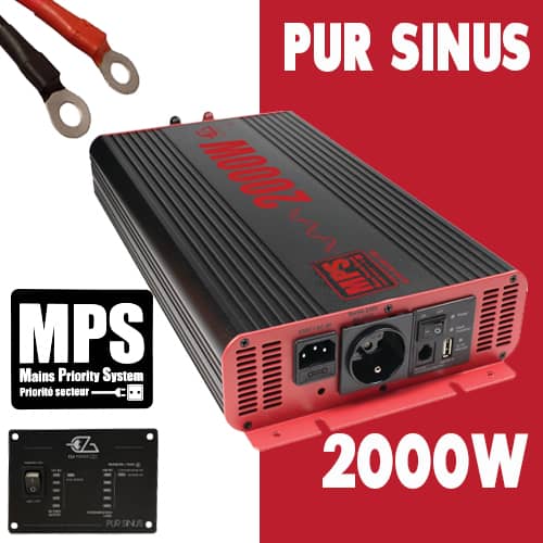 Convertisseur 12V-230V PUR SINUS 150W Power lib pour Camping-car