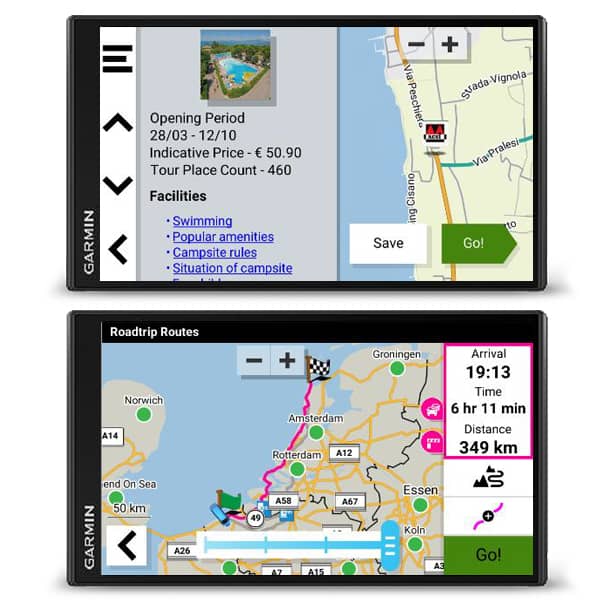 GPS Garmin CamperVan pour VANS et FOURGONS