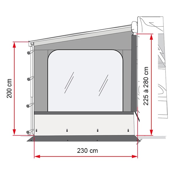 Paroi latrale Fiamma SIDE W PRO Reconditionne 