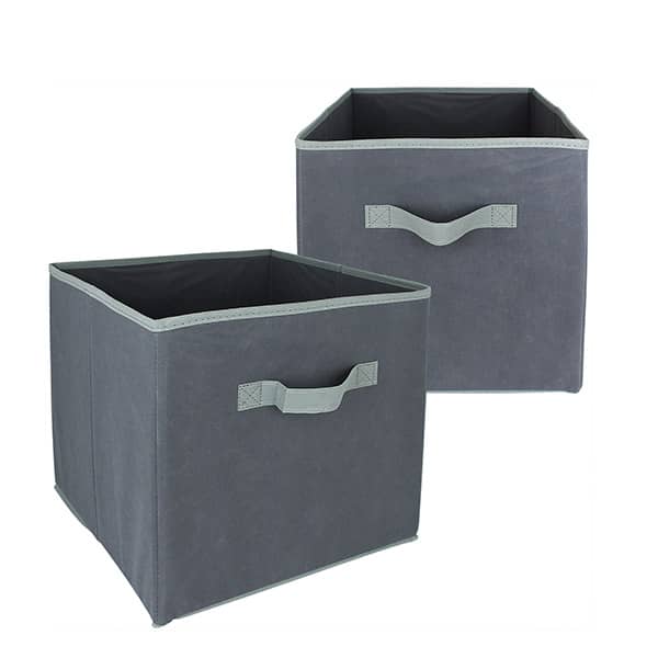 Lot De 6 Cubes De Rangement Pliables En Tissus Avec Poignée - 30x30x30cm -  Bleu Clair - Boite de rangement BUT