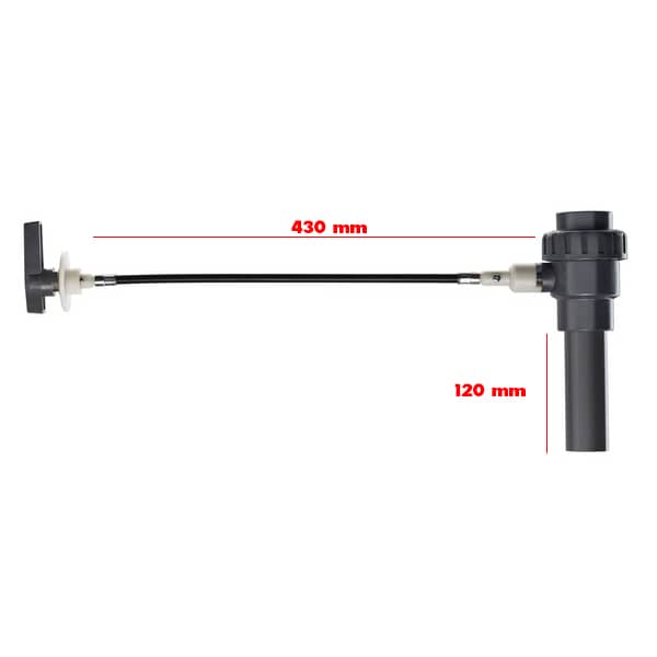 Vanne de vidange  40 dporte 43 cm
