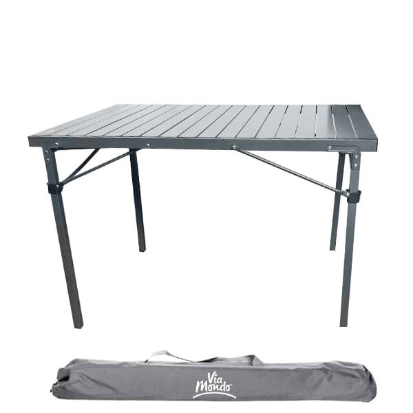 Table de camping alu 110x70cm avec sac - Camping-car