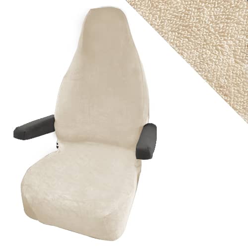 DESTOCKAGE Housses siges coton polyester beiges