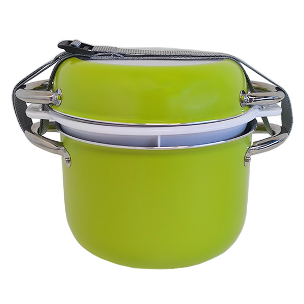 Popote alu GREEN ALIME 20 cm 6+1 pices