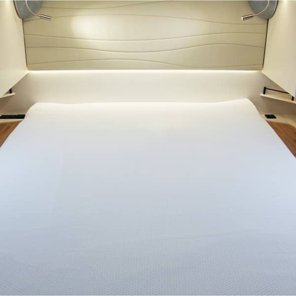 Surmatelas En Gel MKS 160x200 Cm - Mousse Mémoire De Forme Double Dureté H3 - Housse Bambou Respirante - Confort Et Soutien