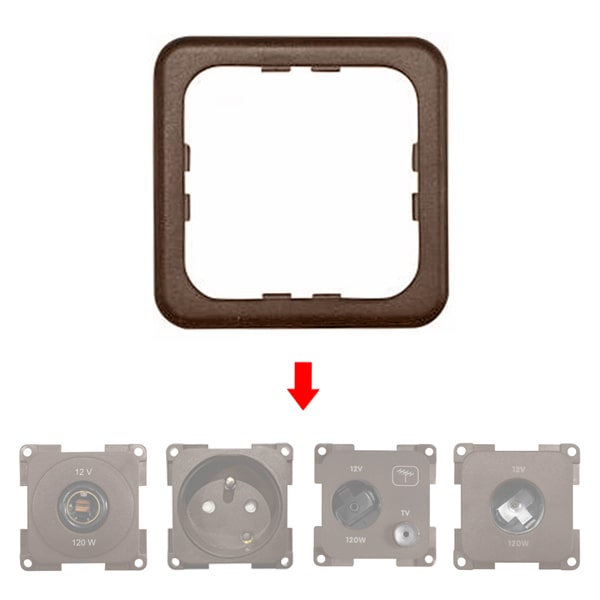 avis sur Cadre cache-vis pour prise marron
