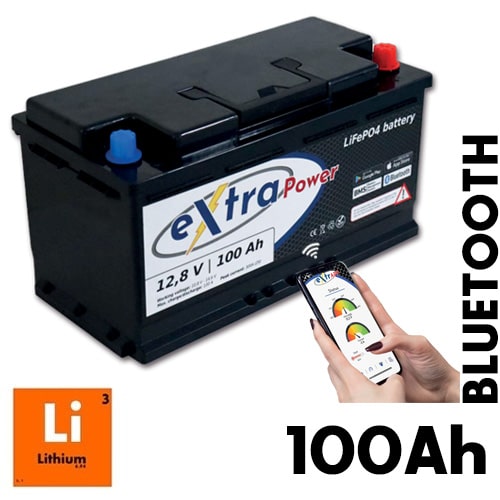 Batterie Lithium 100Ah POWER + ANTARION Bluetooth