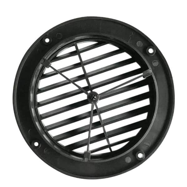 Grille ronde 164 mm - Noire