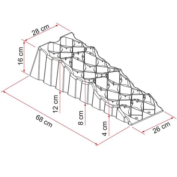 Cales de nivellement pour camping-car Fiamma Level System Jumbo jaune