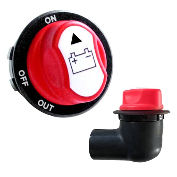 Coupe batterie 12V  cble 100A avec clef avec cache-cbles