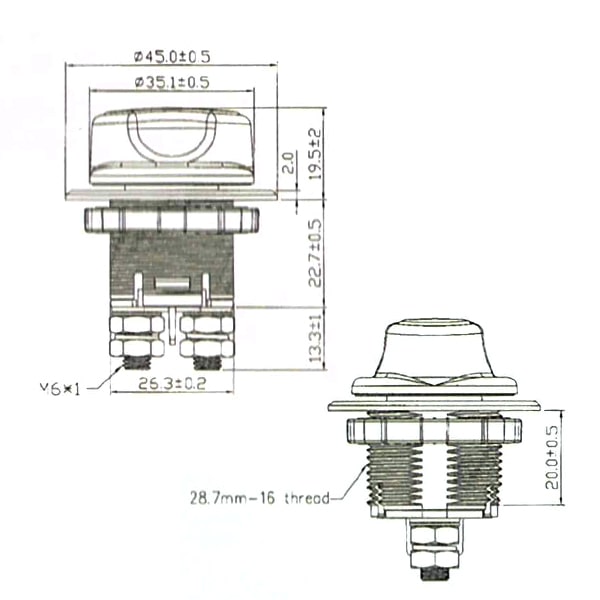 Coupe batterie 12V  cble 100A avec clef avec cache-cbles