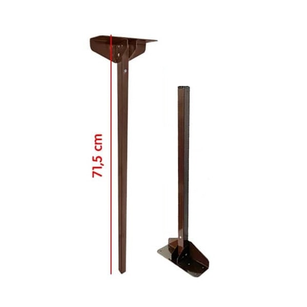 Pied de table repliable et t�lescopique 71,5 cm Marron