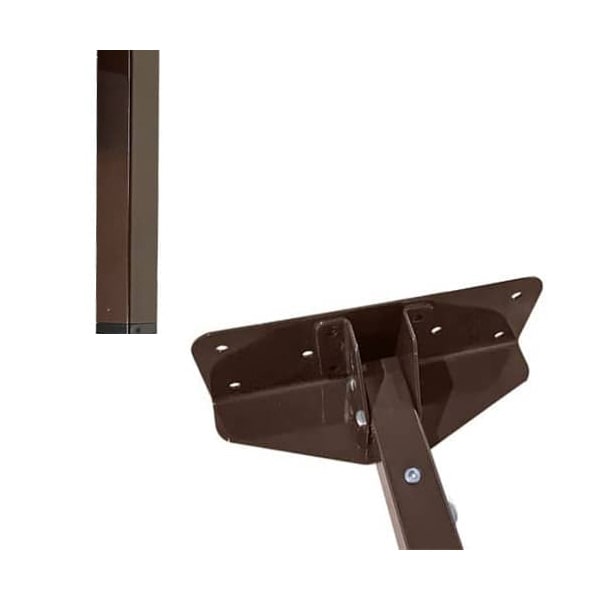 Pied de table repliable et t�lescopique 71,5 cm Marron