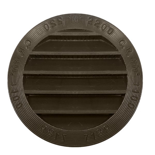Grille ronde 77 mm - 95 mm Marron