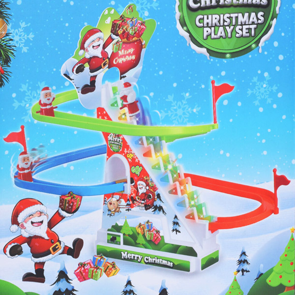 OBEST Escalier Escalade Jouet, Jouets de Noël ,Jouets électriques  d'escalade, 2 Jeux de Thèmes Interchangeables avec Le Père Noël et Les  Dinosaures