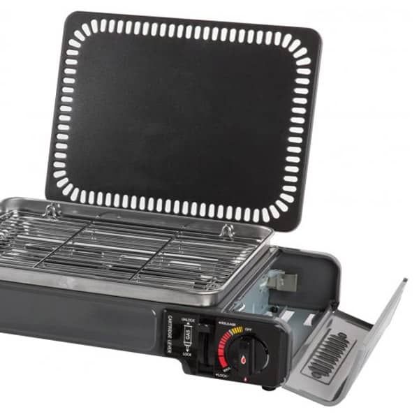 R�chaud portable avec grill et plancha � cartouche Reconditionn�