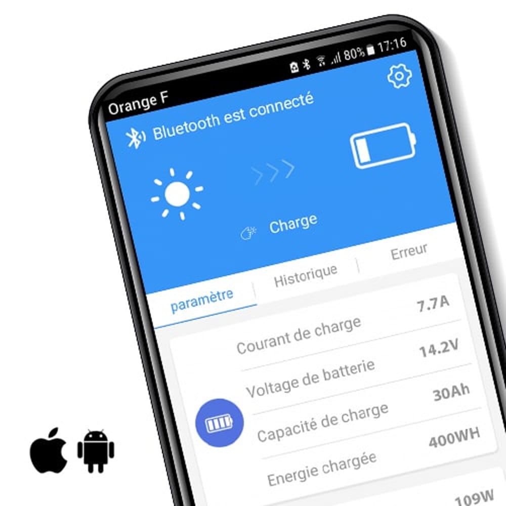 R�gulateur de charge MPPT bluetooth ANTARION 25A 320W