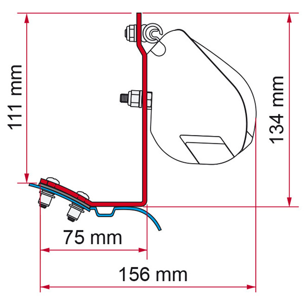 Adaptateur store Fiamma F35 PRO pour MERCEDES VITO de 1996  2003
