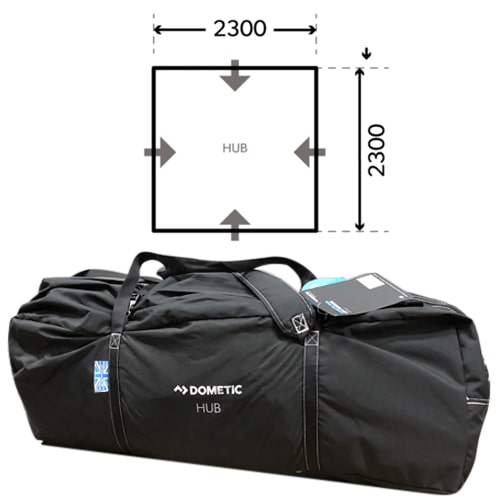 Abri Tonnelle gonflable HUB DOMETIC 2.3x2.3m
