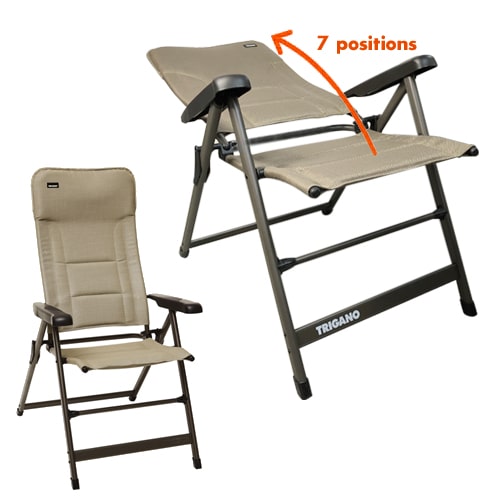 Fauteuil matelass dossier haut alu Moka TRIGANO