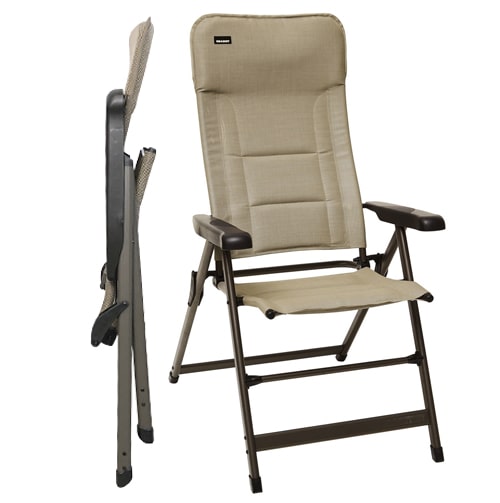 Fauteuil matelass dossier haut alu Moka TRIGANO