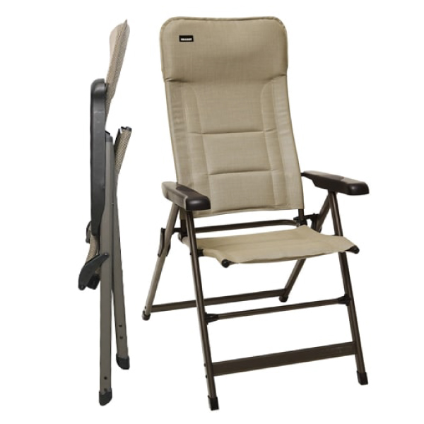 Fauteuil matelass dossier haut alu Moka TRIGANO