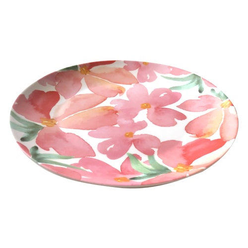 Assiette mlamine  fleur 24cm