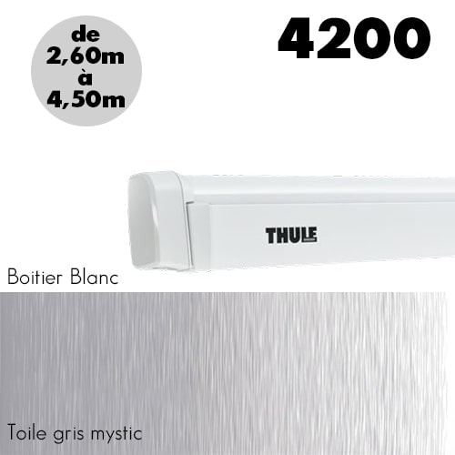 avis sur Store THULE Omnistor 4200 Blanc Voile Gris Mystic de 2,60  4,50 m