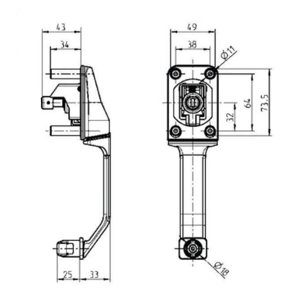 Serrure extérieure HOLZHAUER pour porte de camping car - Équipement  caravaning