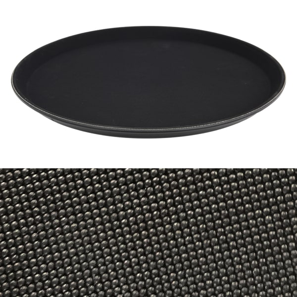 Plateau bistrot rond de 35 cm noir