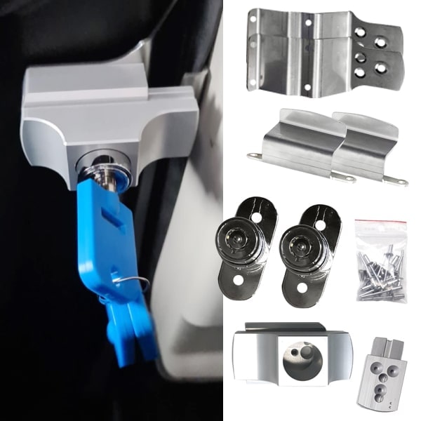 Lot de 4 verrous IMC Noir et Gris spcial Fiat Ducato  partir 2022 