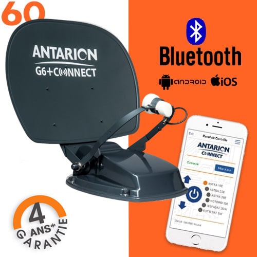 Antarion Antenne Auto 60cm G6+ Connectée Compact Grise +