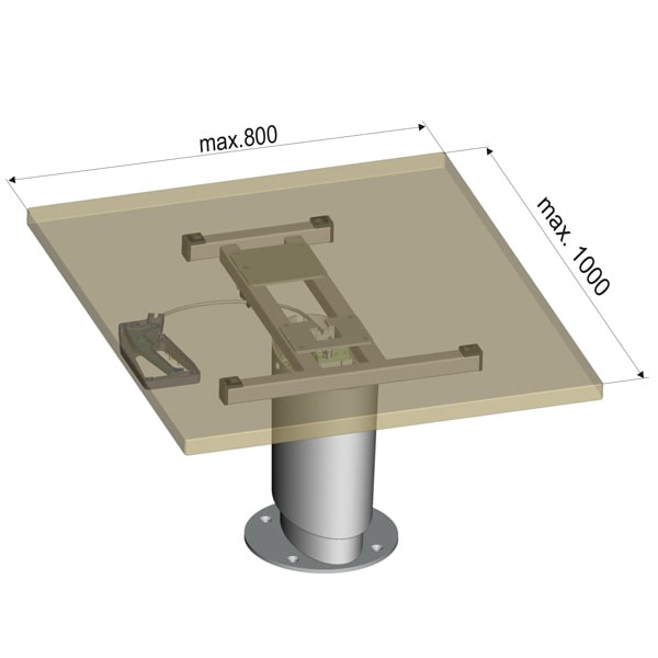 Pied de table tlescopique de 325  685 mm