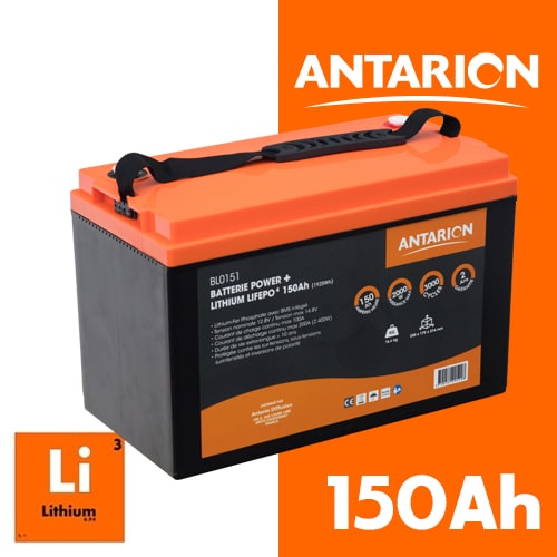 Batterie Lithium 200Ah POWER + ANTARION, 4x4 Camping-car et Bateau