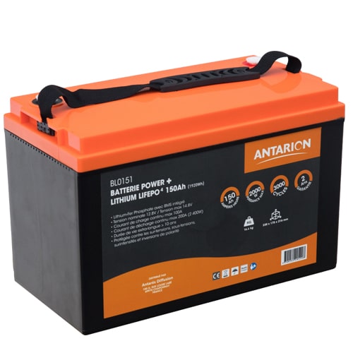 Batterie connectée Lithium LiFePO4 12V 150Ah avec chauffage de sécurit