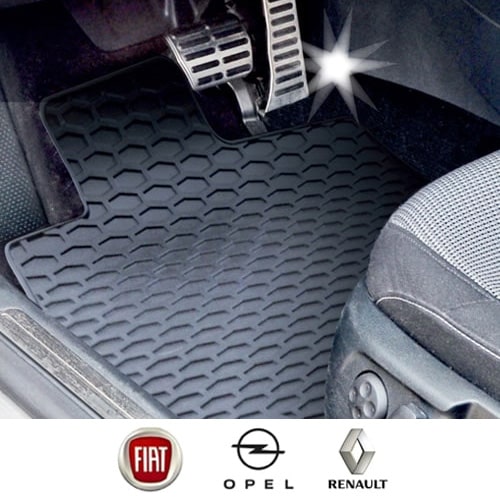 Tapis de cabine Caoutchouc Opel Vivaro Renault Trafic et Fiat Talento