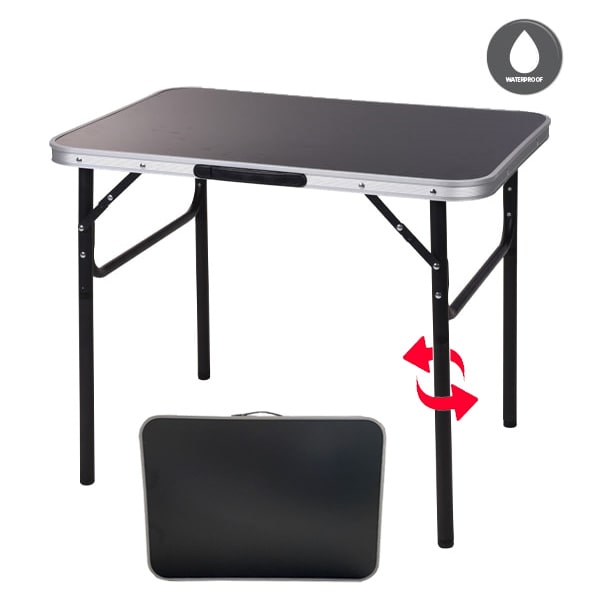 QWORK Table Pliante, Table Pliante Camping, 95 * 55 * 50cm, Noir, pour  Barbecue, Voyage, Pêche, Pique-Nique : : Jardin