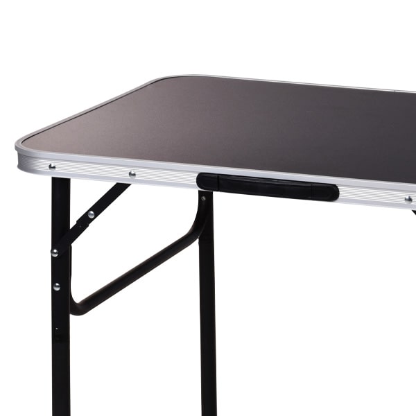 Table de camping pliante noir 75 x 55 cm
