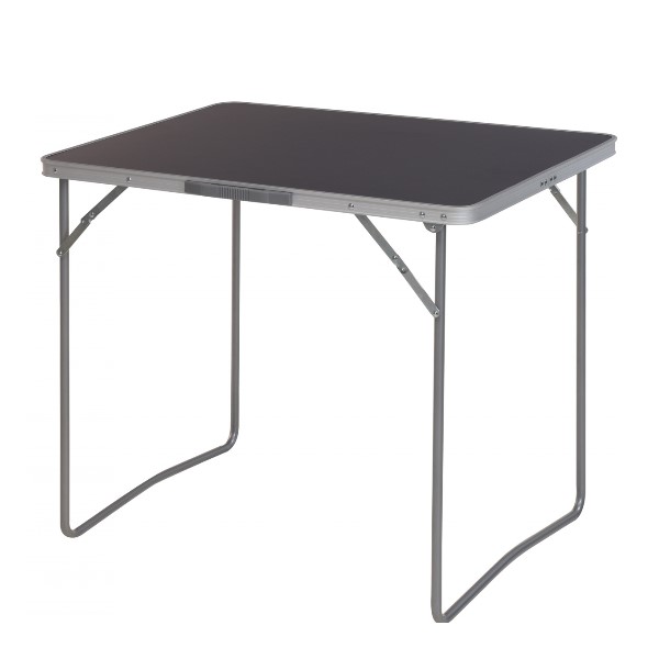 Table de camping pliante noir 80 x 60cm