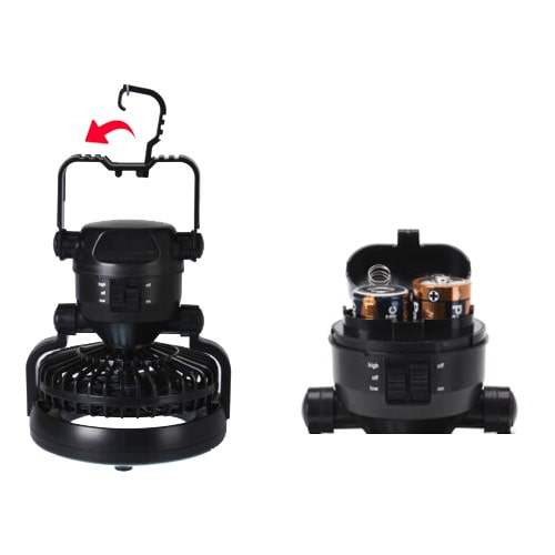 Lampe de camping LED avec Ventilateur 