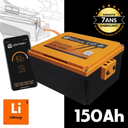 Batterie connectée Lithium LiFePO4 12V 150Ah avec chauffage de sécurit