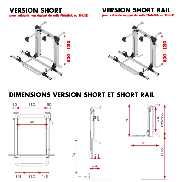 Fahrradträger BR-SYSTEMS BIKE LIFT Short Rail