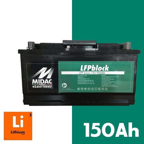 Batterie Lithium MIDAC LFP 12V 150Ah
